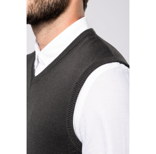 Jersey cuello de pico sin mangas