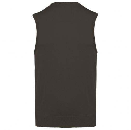 dark grey Jersey cuello de pico sin mangas