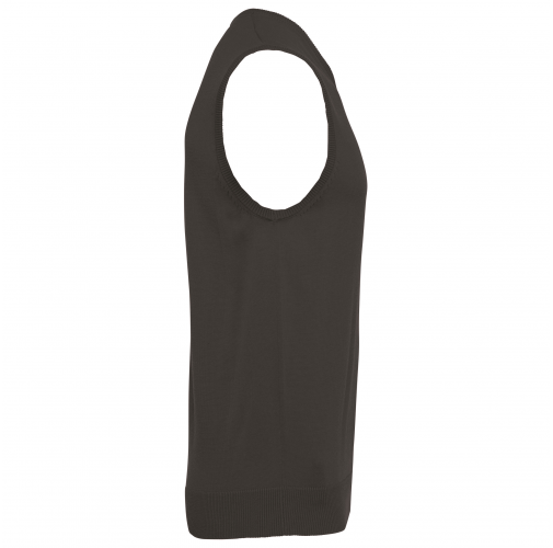 dark grey Jersey cuello de pico sin mangas