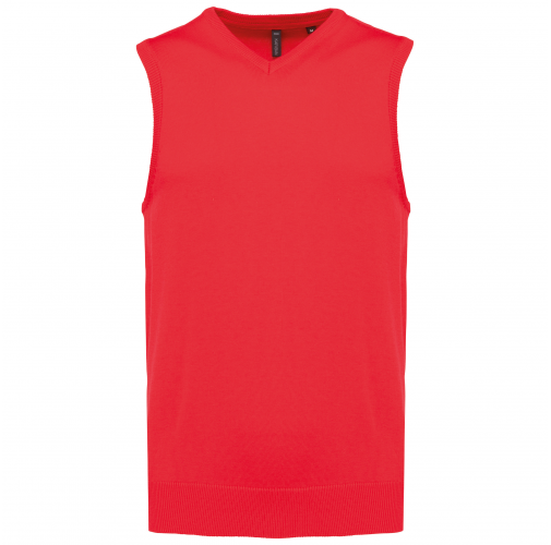 red Jersey cuello de pico sin mangas
