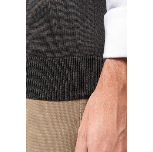 Jersey cuello de pico sin mangas