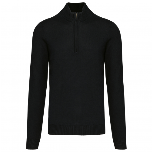 black Jersey 1/4 cremallera hombre