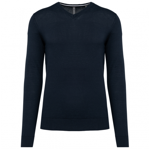 navy Jersey cuello de pico ecorresponsable hombre