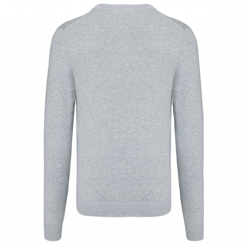 light grey heather Jersey premium cuello de pico