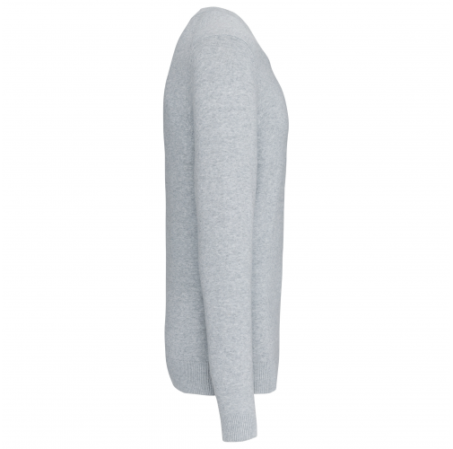 light grey heather Jersey premium cuello de pico