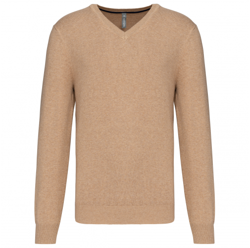 camel heather Jersey premium cuello de pico