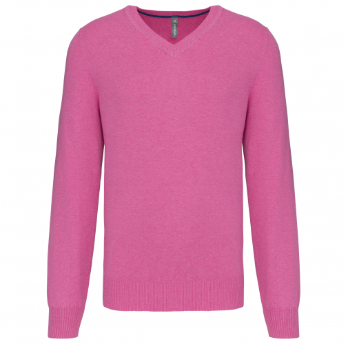 candy pink heather Jersey premium cuello de pico