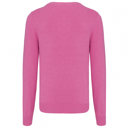 candy pink heather Jersey premium cuello de pico