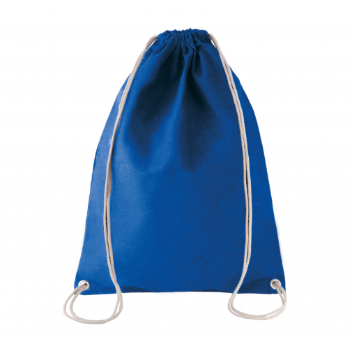 dark royal blue Mochila de algodón con cordones