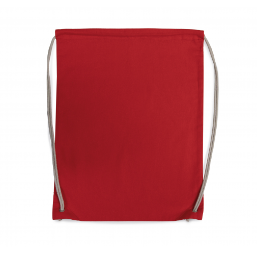 red Mochila de algodón con cordones