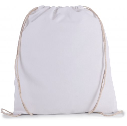 white Mochila de algodón orgánico pequeña