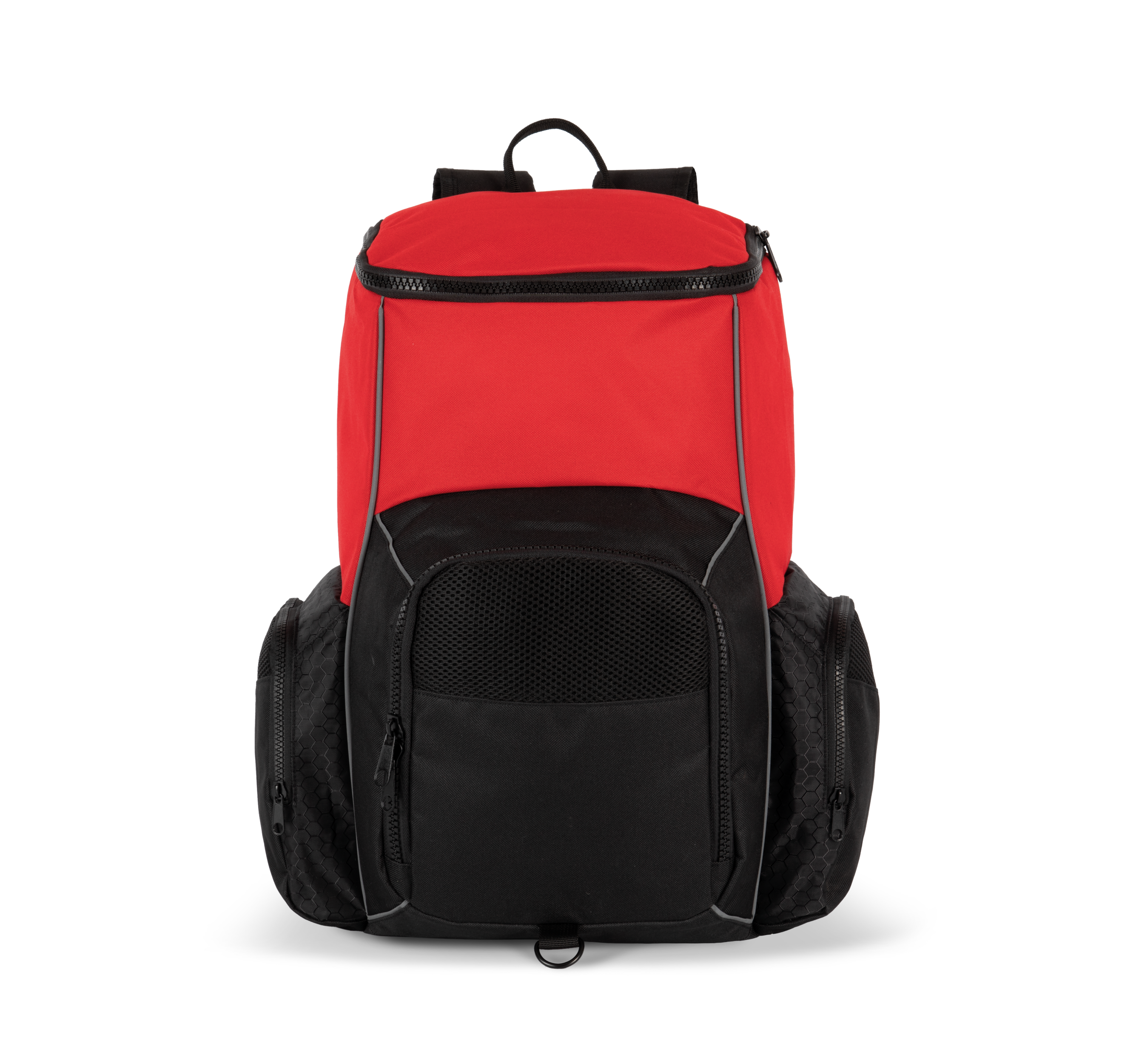 black Mochila de deporte con portaobjetos confeccionada en material reciclado