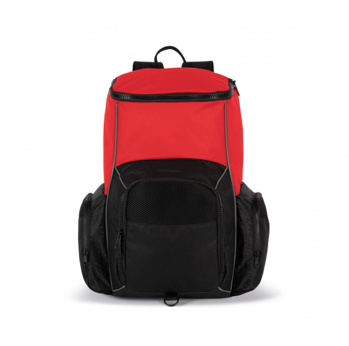 Mochila de deporte con portaobjetos confeccionada en material reciclado
