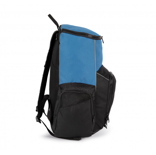 light royal blue / black Mochila de deporte con portaobjetos confeccionada en material reciclado