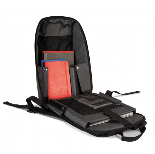 black Mochila de trabajo portaordenador reciclado