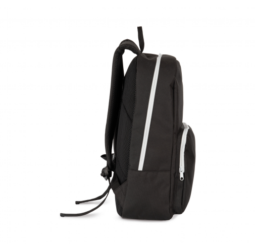 black / light grey Mochila con cierres rápidos a contraste