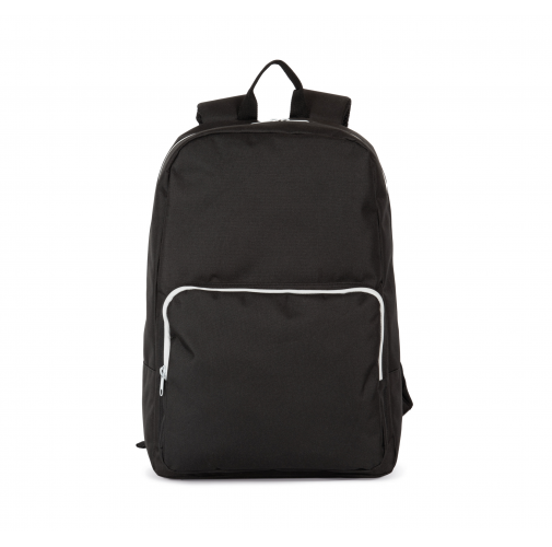 black / light grey Mochila con cierres rápidos a contraste