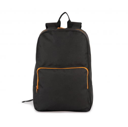 black / orange Mochila con cierres rápidos a contraste