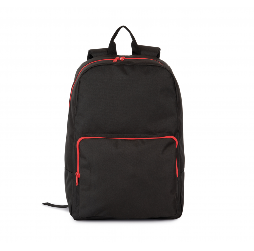 black / red Mochila con cierres rápidos a contraste