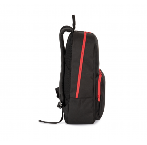 black / red Mochila con cierres rápidos a contraste