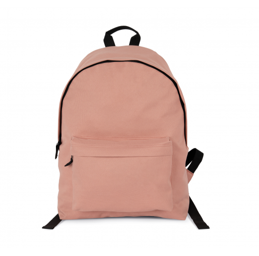flamingo pink Mochila casual reciclada con bolsillo delantero