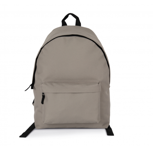 taupe Mochila casual reciclada con bolsillo delantero