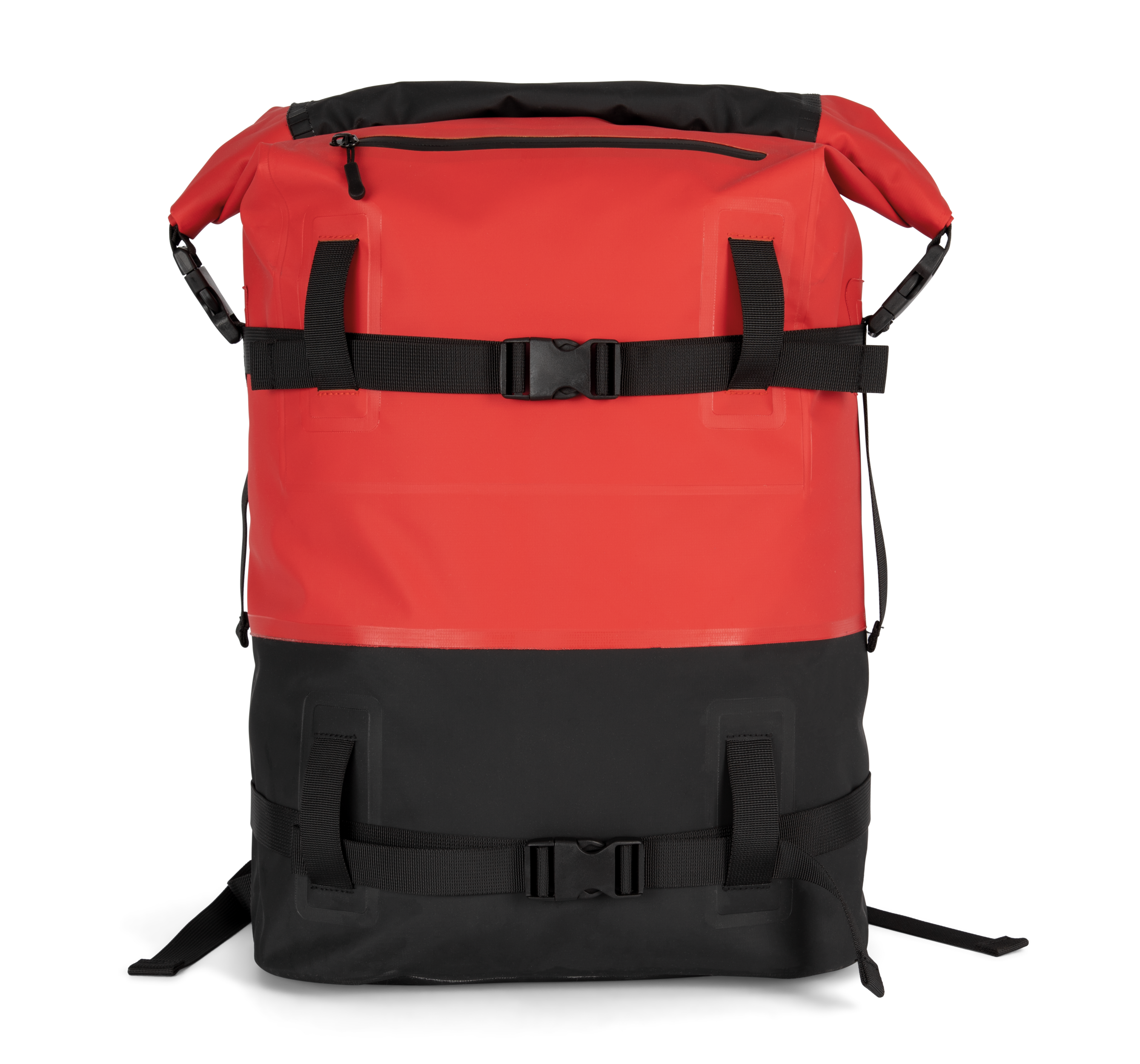 red / black Mochila impermeable con correas de compresión