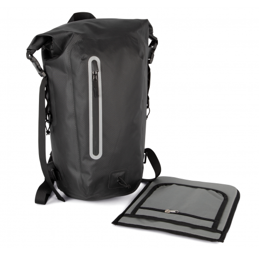 black Mochila impermeable con compartimento para el casco