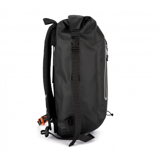 black Mochila impermeable con compartimento para el casco