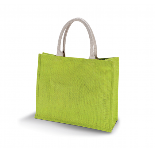 lime Bolsa de playa en yute