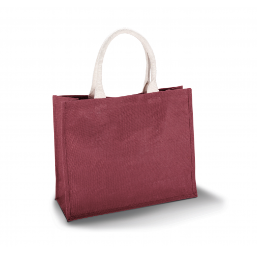 wine Bolsa de playa en yute