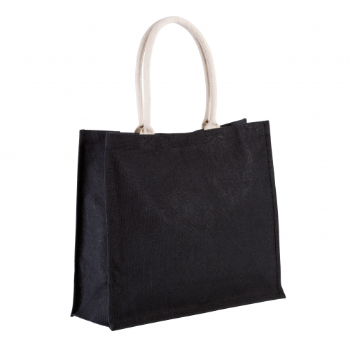 black Bolsa de playa en yute