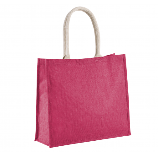 fuchsia Bolsa de playa en yute