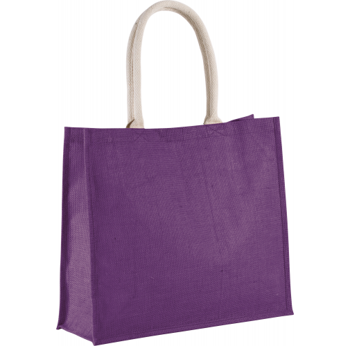 plum violet Bolsa de playa en yute