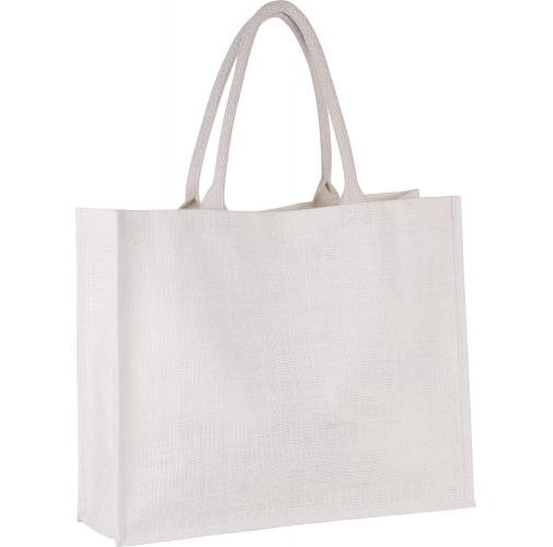 white Bolsa de playa en yute