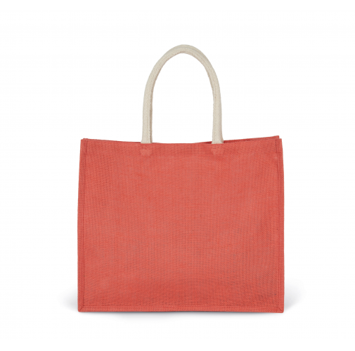 true coral Bolsa de playa en yute
