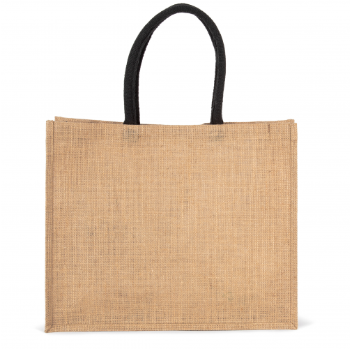 natural / black Bolsa de playa en yute
