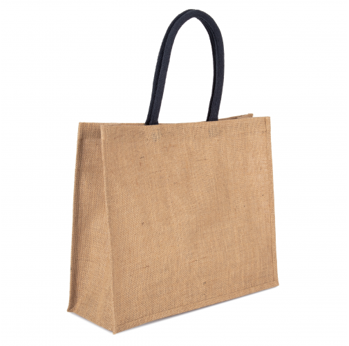 natural / navy Bolsa de playa en yute