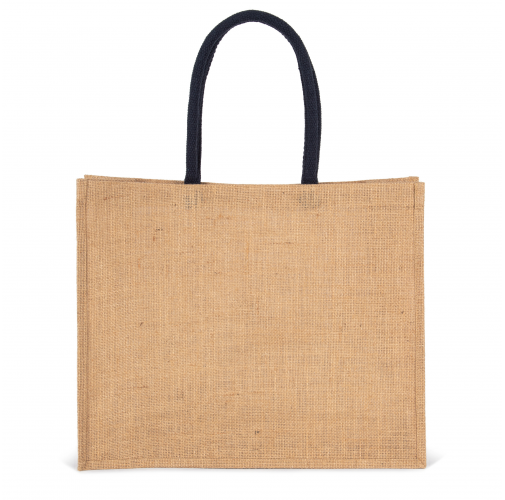 natural / navy Bolsa de playa en yute