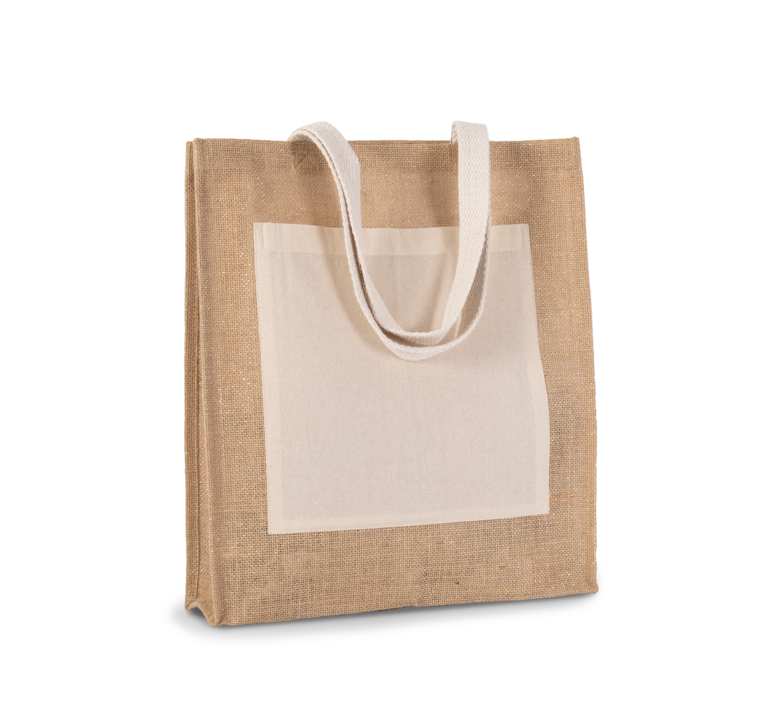 natural / gold Bolsa shopper de yute