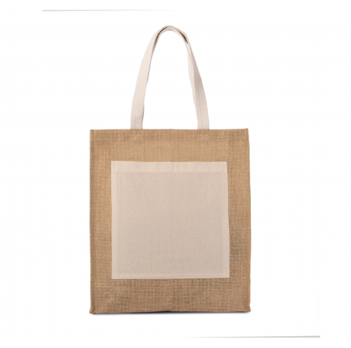 natural / gold Bolsa shopper de yute