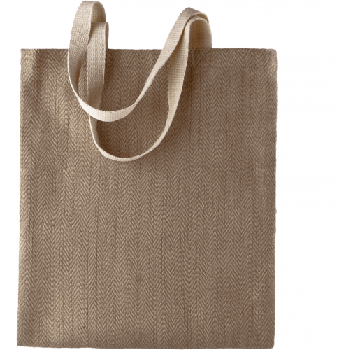 natural / capuccino Bolsa de yute teñida 100% natural