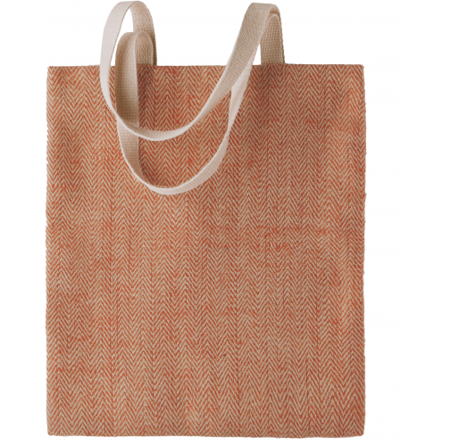 natural / saffron Bolsa de yute teñida 100% natural