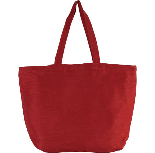 washed crimson red Bolsa grande de juco con forro interior