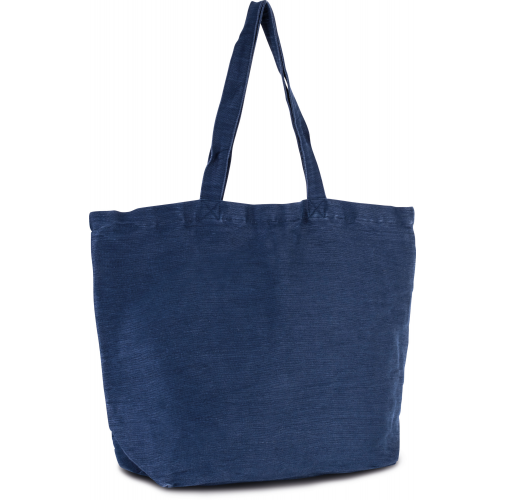 washed midnight blue Bolsa grande de juco con forro interior