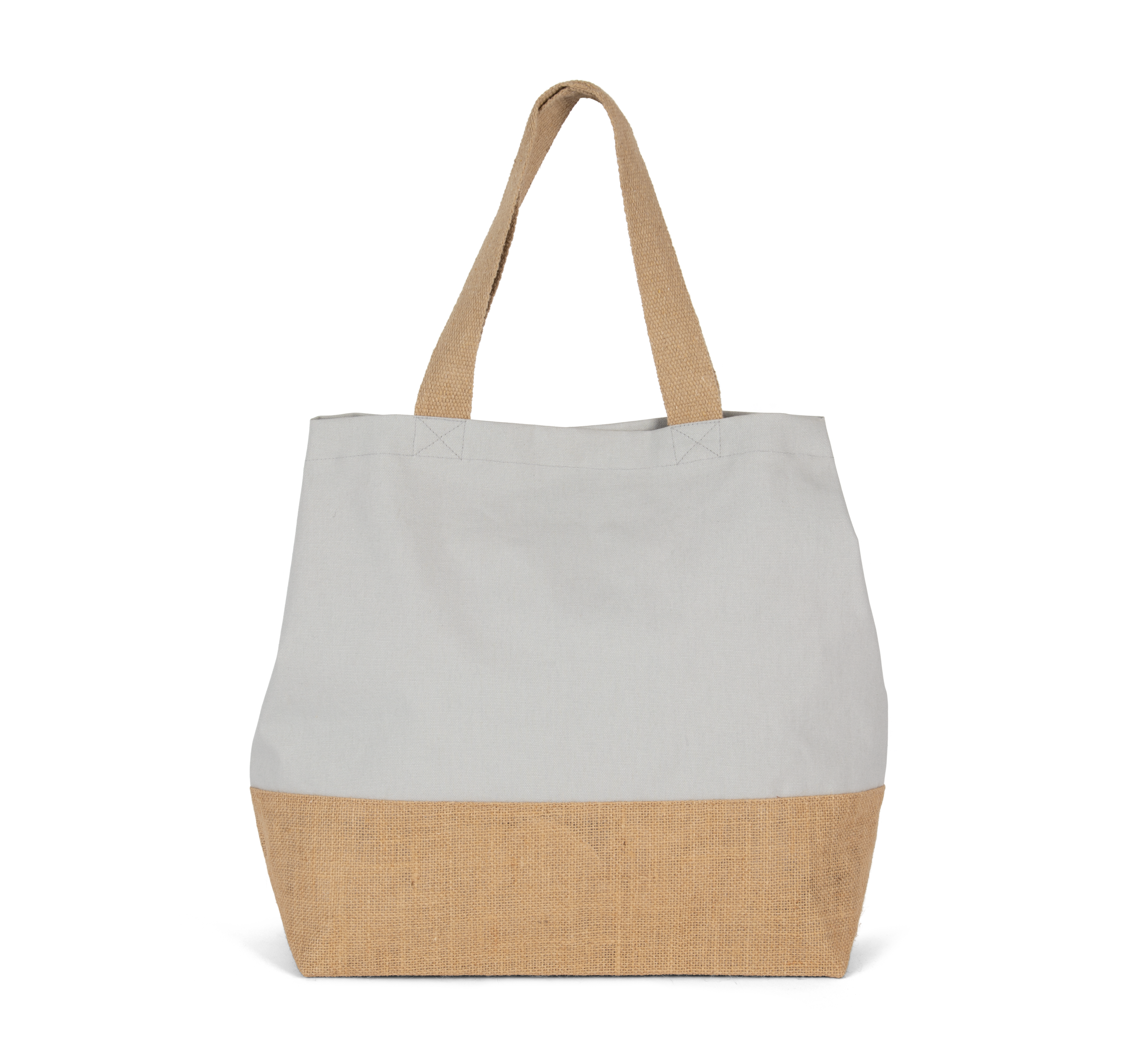 Bolsa shopper de yute & algodón canvas