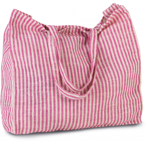 Bolsa shopper de juco a rayas