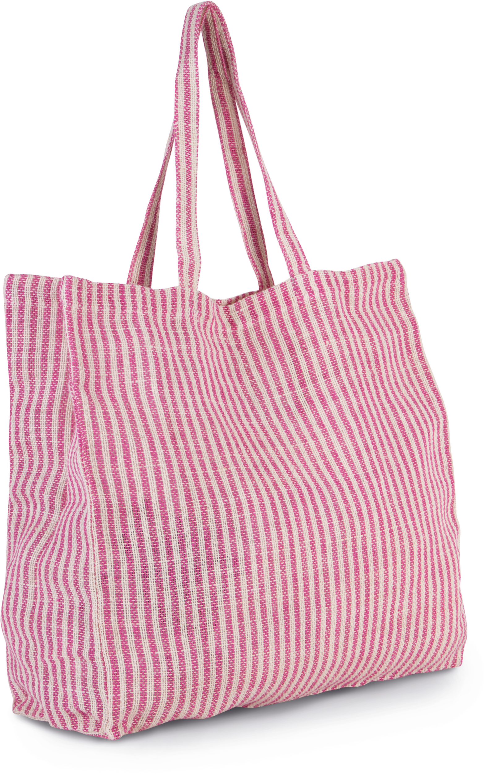 Bolsa shopper de juco a rayas