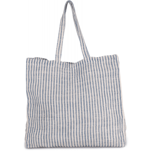 Bolsa shopper de juco a rayas