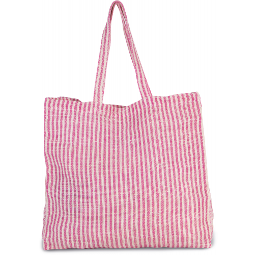 Bolsa shopper de juco a rayas
